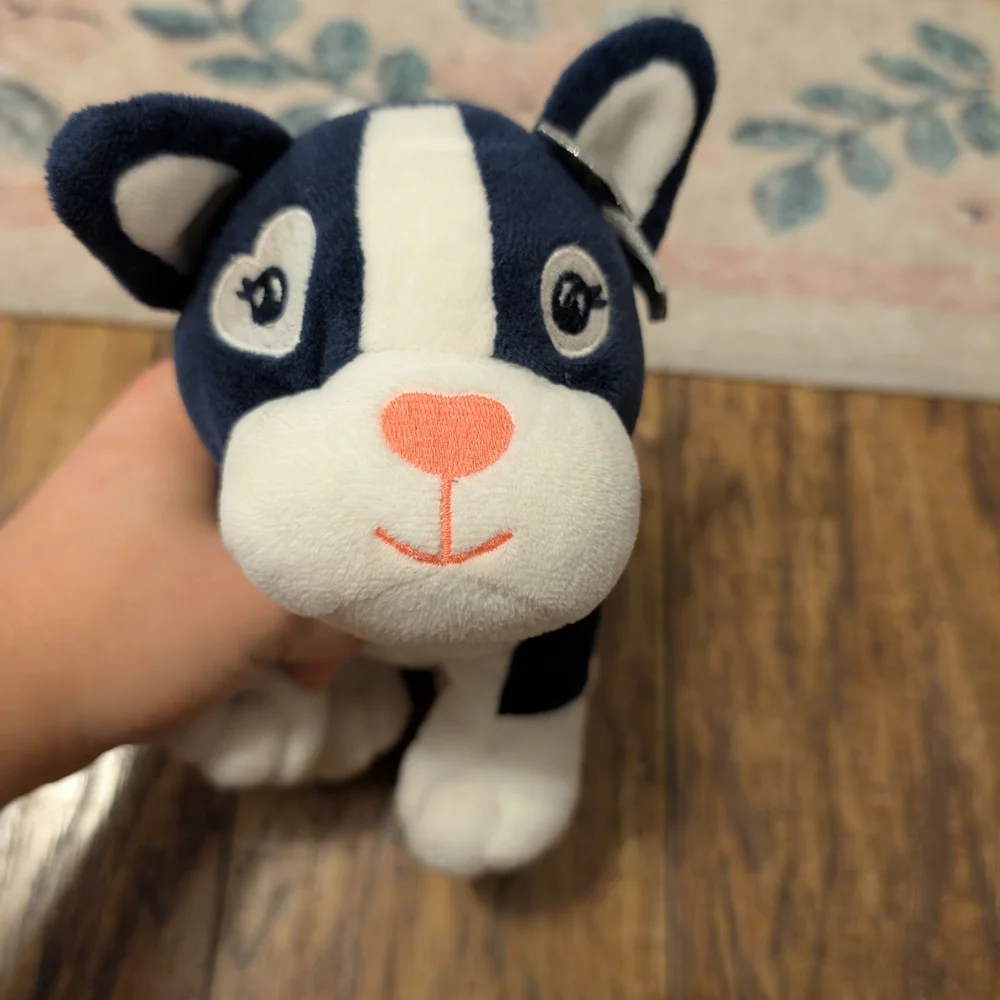 💥3/$24 Gymboree Navy French‎ Bull Dog Plush Purse
